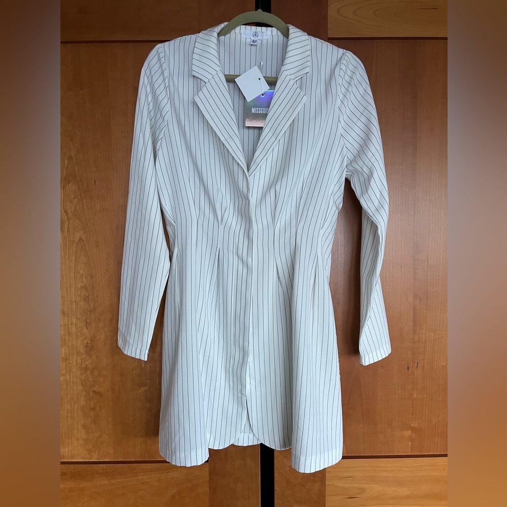 Blazer pinstripe dress.New